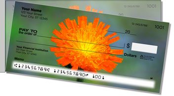 Orange Flower Side Tear Checks