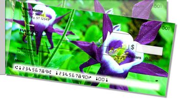 Purple Flower Side Tear Checks