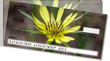 Yellow Flower Side Tear Personalized Checks