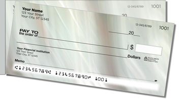 Green Swish Side Tear Personalized Checks