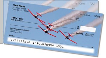 Airplane Aerobatics Side Tear Personalized Checks