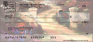 Serenity by Thomas Kinkade with Bible verse Personalized Checks